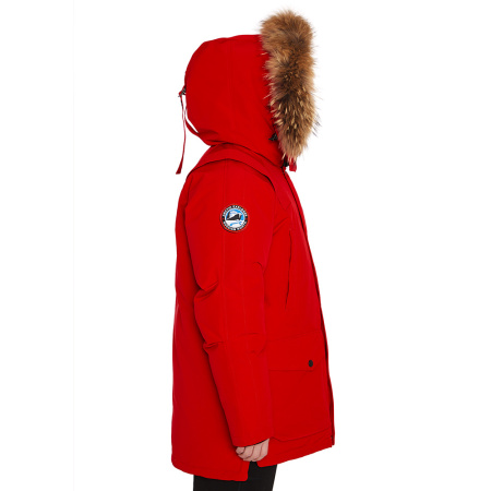 Повседневная оверсайз парка MIR-1 для холодной городской зимы. Цвет: Красный