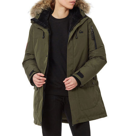Женская парка POLARIS для суровой зимы. Цвет: Хаки