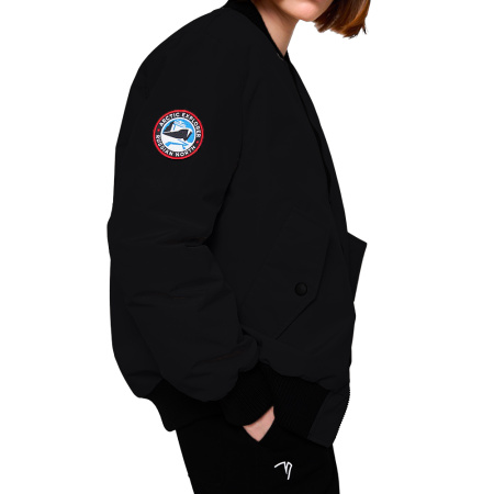 Женская куртка BOMBER из натурального гусиного пуха Черный