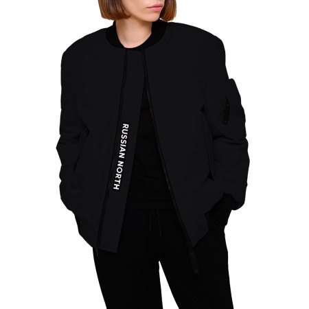 Женская куртка BOMBER из натурального гусиного пуха Черный