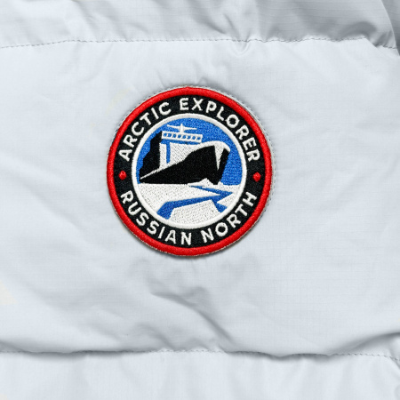 Стеганая пуховая мужская куртка FANAT. Цвет: Светло-серый