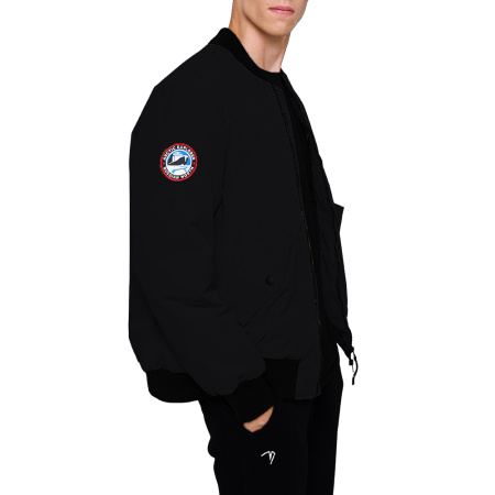 Мужская куртка BOMBER из натурального гусиного пуха Черный